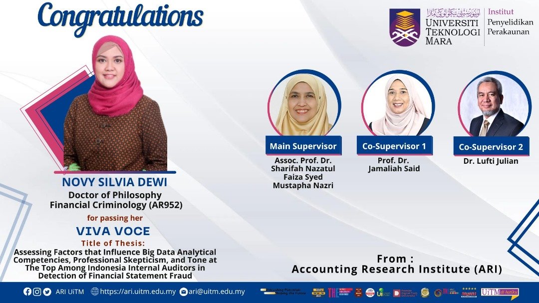 Conferring of Doctoral Degree to Accounting Lecturer, Novy Silvia Dewi